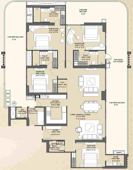 4 BHK Flat in Gaur NYC Residences in Wave City, Ghaziabad - Image 817584