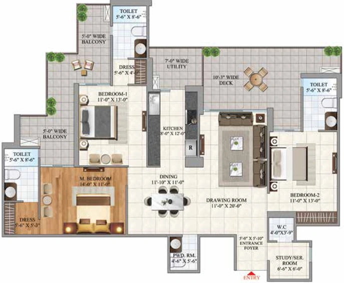 3 BHK Flat in Metro Suites Bellavie in Vasundhara, Ghaziabad - Image 817593