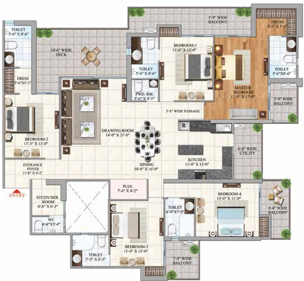 5 BHK Flat in Metro Suites Bellavie in Vasundhara, Ghaziabad - Image 817599