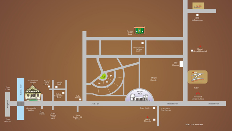 Location of Saya Zenith in Indirapuram, Ghaziabad - Image 173217