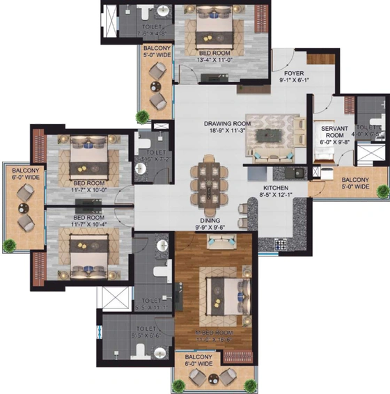 4 BHK Flat in Aegis Symbol Towers in Raj Nagar Extension, Ghaziabad - Image 817618
