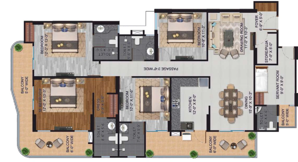 4 BHK Flat in Aegis Symbol Towers in Raj Nagar Extension, Ghaziabad - Image 817619