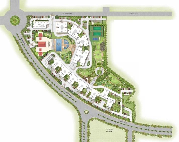 Master Plan of Wave Estate Phase 2 in Mohali, Chandigarh - Image 173301