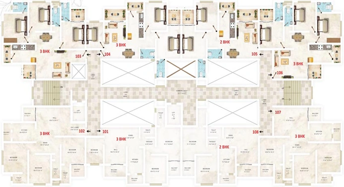 Floor Plan of Pyramid Gloria in Besa, Nagpur - Image 114846