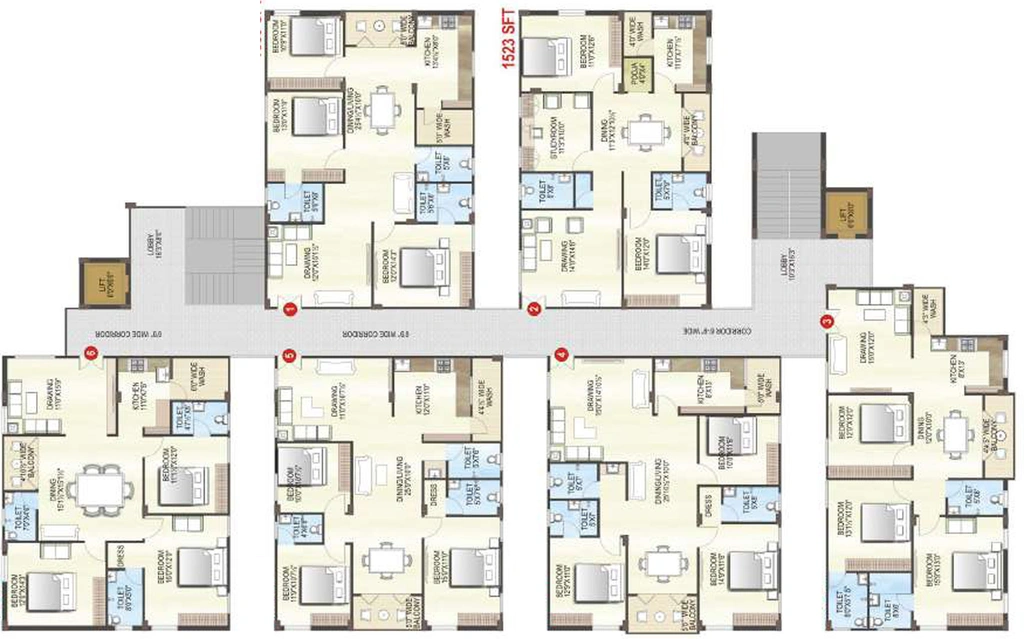 Floor Plan of Trishala The Life in Hitech City, Hyderabad - Image 114442