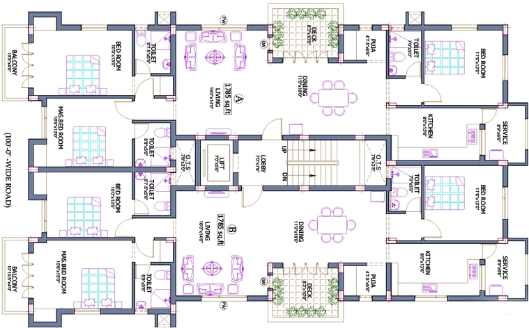 Floor Plan of Pushkar Gracia in Korattur, Chennai - Image 173518