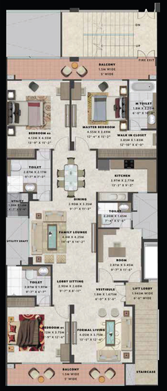 4 BHK Flat in Wave Veridia Oakwood Enclave in NH 24, Ghaziabad - Image 817692