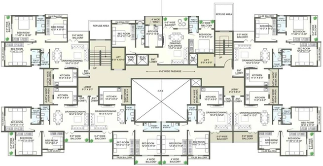 Floor Plan of Inches Sonestaa in Wardha Road, Nagpur - Image 114456