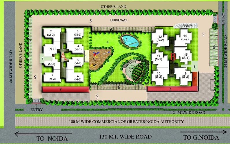 Master Plan of SKA Green Mansion in Greater Noida West, Greater Noida - Image 173635