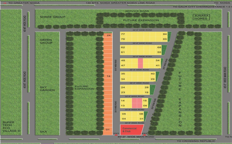 Master Plan of AKJ Novel Valley in Sector 16 B, Greater Noida - Image 173771