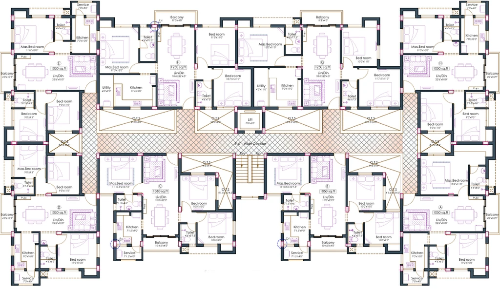 Floor Plan of Pushkar Pradaan in Korattur, Chennai - Image 173839
