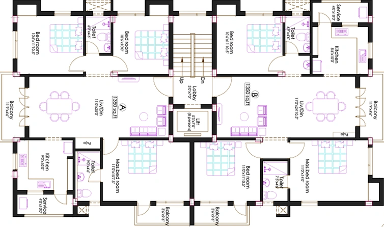 Floor Plan of Pushkar Arunsunai Illam in Anna Nagar, Chennai - Image 173909