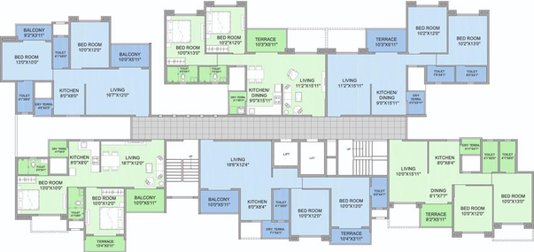 Floor Plan of Aditya A Garden City in Warje, Pune - Image 114474