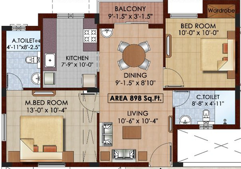 2 BHK Flat in Isha Aabhirupam in Tambaram, Chennai - Image 817823