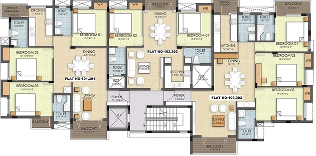 Floor Plan of Isha Poriyagham in Alwarpet, Chennai - Image 174001
