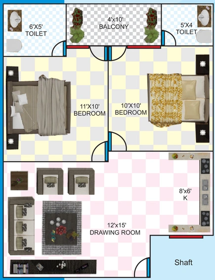 2 BHK House/Villa in VKG Palm Village in Noida Extention, Greater Noida - Image 817870