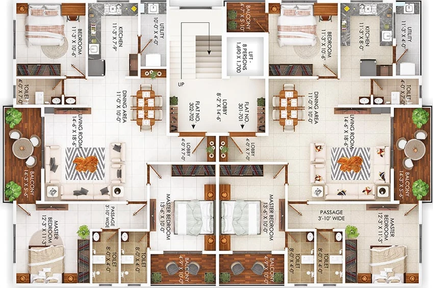 Floor Plan of Shashvat Shivnandan in Pratap Nagar, Nagpur - Image 174097