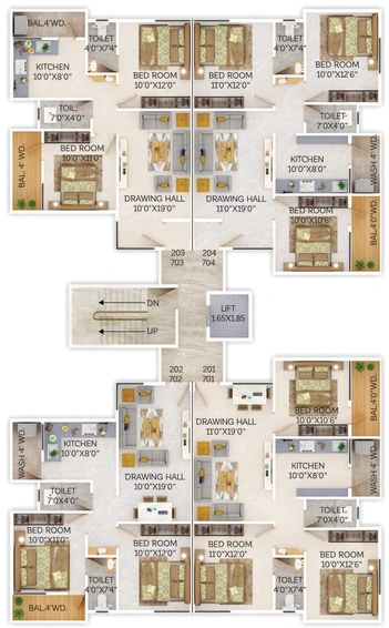 Floor Plan of Lotus Galaxy Mansion 16 in Manish Nagar, Nagpur - Image 114487