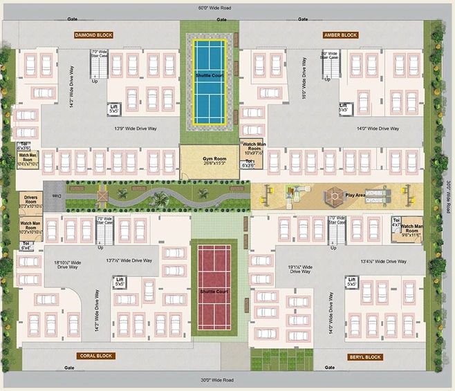Master Plan of Abode Aahladham in Nallagandla, Hyderabad - Image 174129