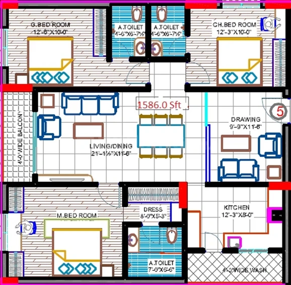 3 BHK Flat in Ananda Urbansdale in Alkapur, Hyderabad - Image 817900