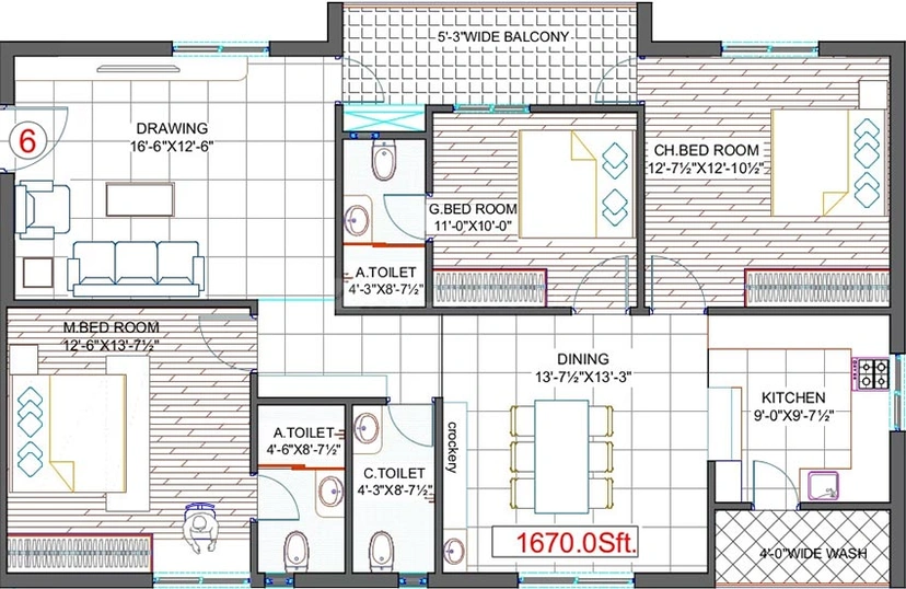 3 BHK Flat in Ananda Urbansdale in Alkapur, Hyderabad - Image 817901