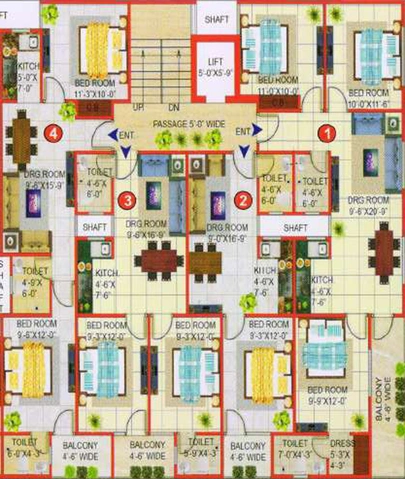 Floor Plan of ACC Homes in Sector 44, Noida - Image 174178
