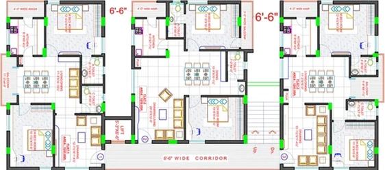 Floor Plan of Aryamitra Butterfly in Alkapur, Hyderabad - Image 174210