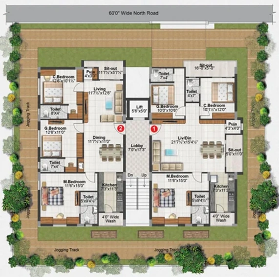 Master Plan of Aryamitra Grasshopper in Narsingi, Hyderabad - Image 174261