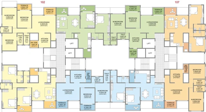Floor Plan of Aditya Vivaaz in Warje, Pune - Image 114500
