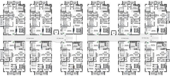 Floor Plan of Aryamitra Oak Tree in Alkapur, Hyderabad - Image 174289