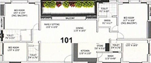 4 BHK Flat in SU Crimson Palace in Althan, Surat - Image 817968