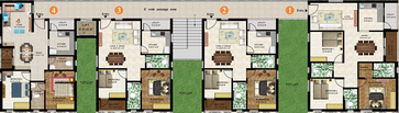 Floor Plan of Canny Fairyland in Pragathi Nagar, Hyderabad - Image 174362
