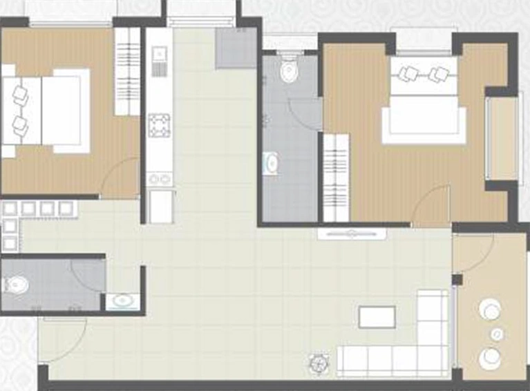 2 BHK Flat in Regency Divya Kedareshwar Residency in Bardoli, Surat - Image 817976