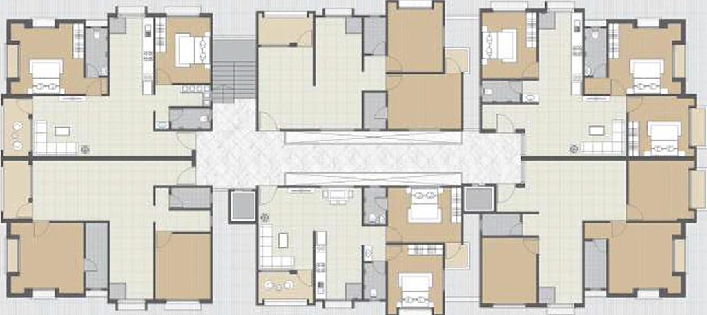 Floor Plan of Regency Divya Kedareshwar Residency in Bardoli, Surat - Image 174372