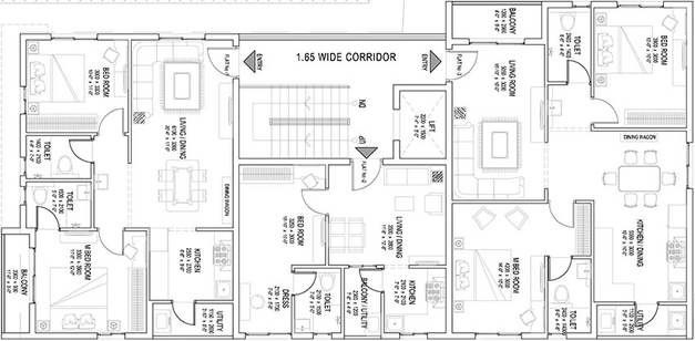 Floor Plan of Canny Maple in Manikonda, Hyderabad - Image 174396