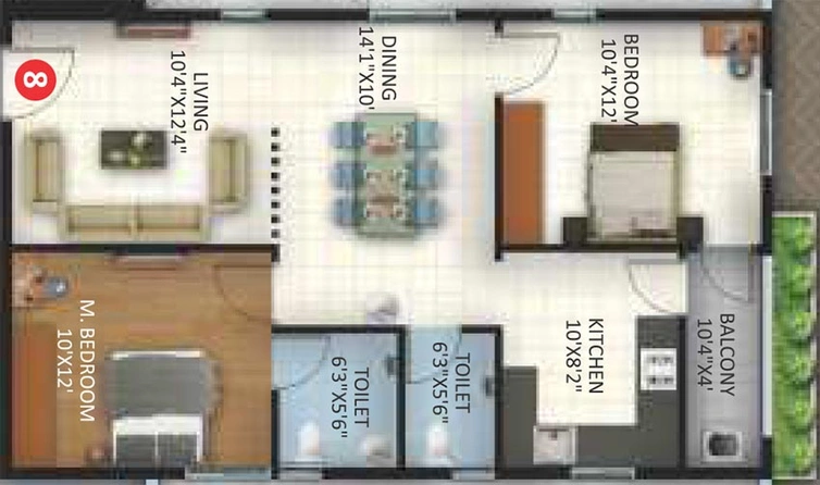 2 BHK Flat in Canny MNR Elite in Kapra, Hyderabad - Image 818000