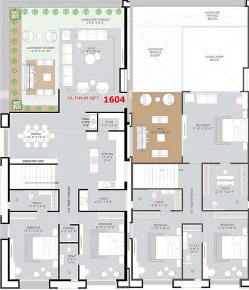 5 BHK Duplex in Roongta Estella in Piplod, Surat - Image 818007