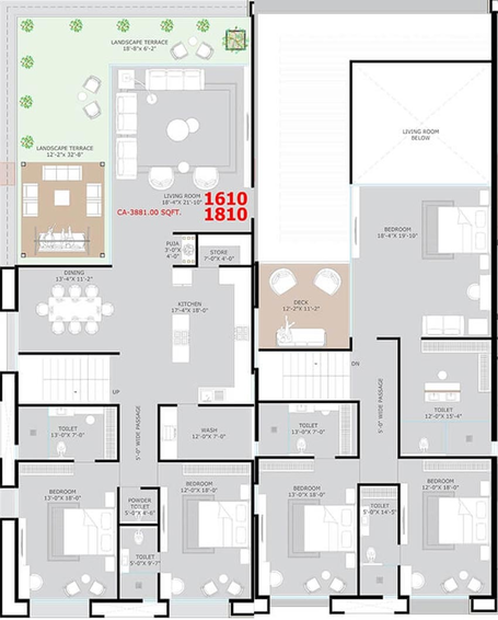 5 BHK Duplex in Roongta Estella in Piplod, Surat - Image 818008