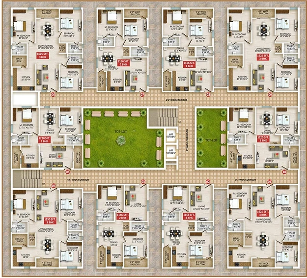 Floor Plan of Gothic Pangea in Bachupally, Hyderabad - Image 174518