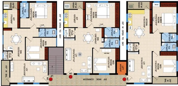 Floor Plan of Gothic Paradise in Pragathi Nagar, Hyderabad - Image 174531