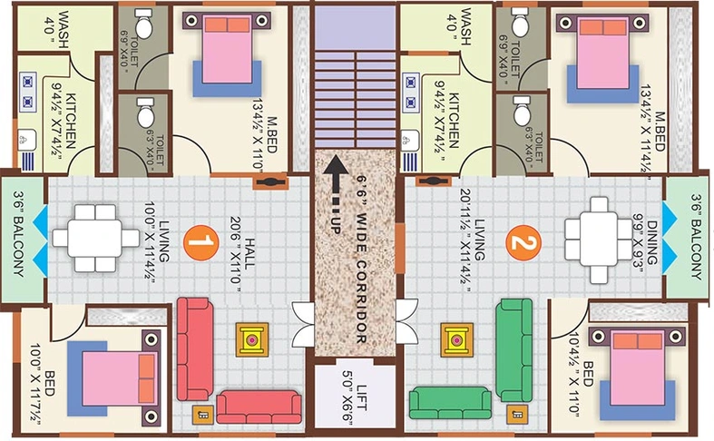 Floor Plan of Sowparnika Yalavarthi Placid in Kukatpally, Hyderabad - Image 174611