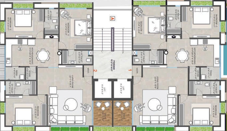 Floor Plan of Vissta Grand Calistaa in Vesu, Surat - Image 174651