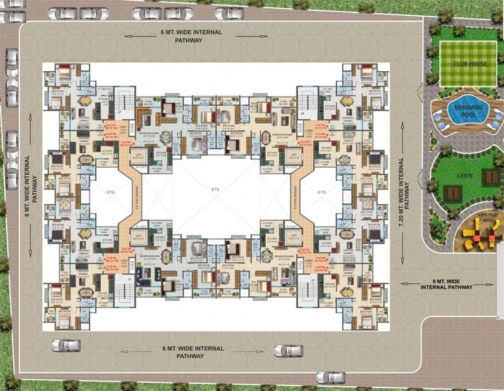 Master Plan of Maharshee Nakshatra Apartment in Manish Nagar, Nagpur - Image 114523