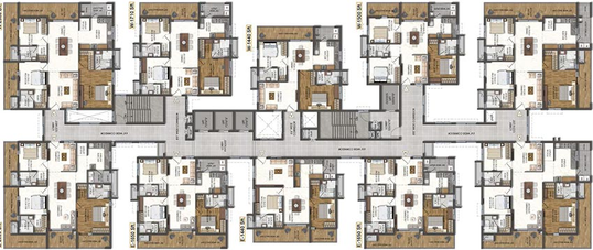 Floor Plan of Jain Fairmount The Arc in Gandi Maisamma, Hyderabad - Image 174748