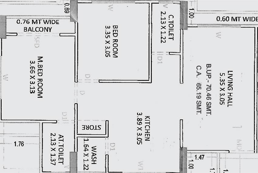 2 BHK Flat in Ambica Arihant Dream in Palanpur, Surat - Image 818097
