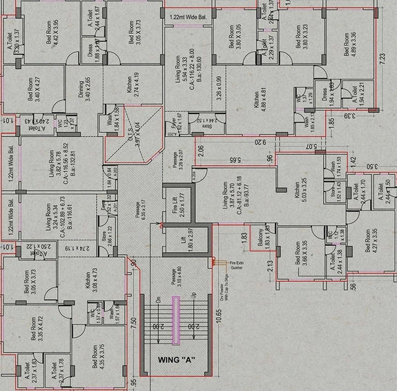 Floor Plan of Vacanza Atlas in Vesu, Surat - Image 174776
