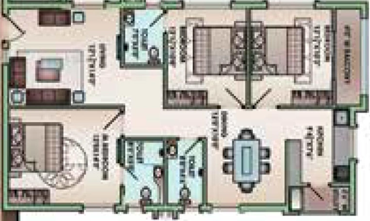 3 BHK Flat in Jain Srikar Auroville in Hitech City, Hyderabad - Image 818107