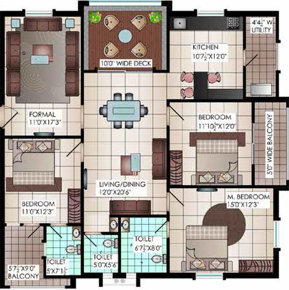 3 BHK Flat in Jain Srikar Auroville in Hitech City, Hyderabad - Image 818113