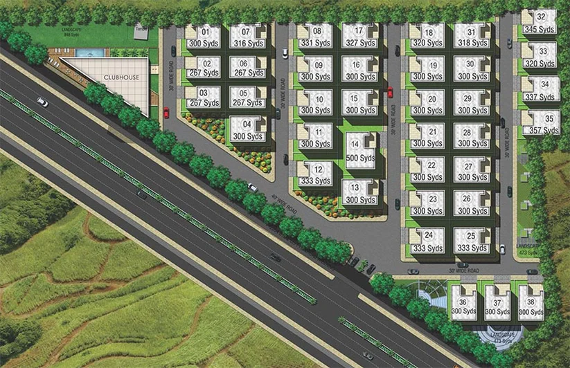 Master Plan of Jain Four Seasons in Kokapet, Hyderabad - Image 174840