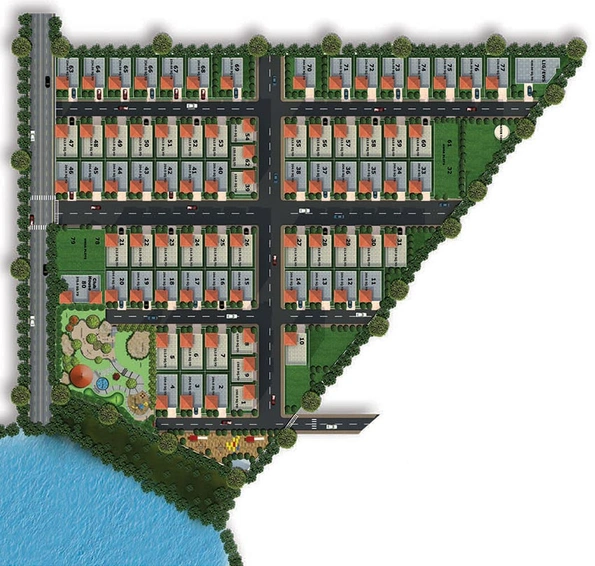 Master Plan of Prekon MJs Lake Front in Ameenpur, Hyderabad - Image 174887